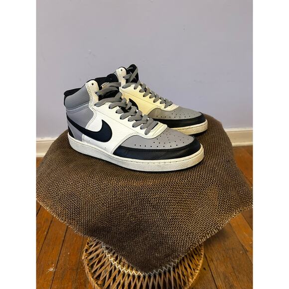 Grey Black Nike Court Vision Mid‎ | Streetwear Basketball Athleisure - (Men\'s 8) main image 4